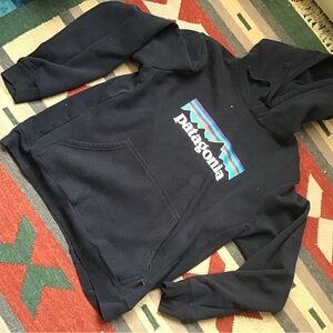 Patagonia Navy pullover hoody, size Large Mens